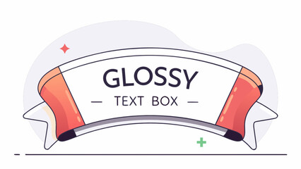 Red ribbon banner 3d render