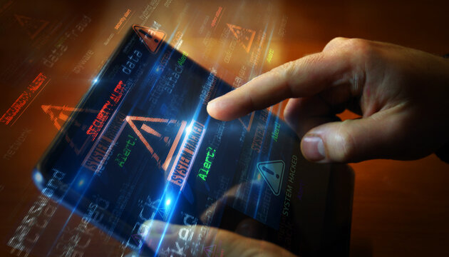 System hacked symbol illustration