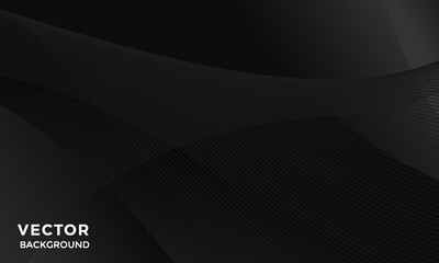 Abstract black background. Design gradient black line desktop wallpaper. Abstract minimal black background design. Gradient black desktop wallpaper background