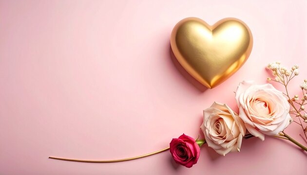 Imagen minimalista de San Valent&iacute;n con est&eacute;tica de lujo, fondo limpio y elegante, detalle dorado sutil y amplio espacio para texto, ideal para marcas premium, campa&ntilde;as exclusivas y dise&ntilde;o publicitario