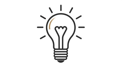 Lightbulb icon representing idea generation and creative thinking.