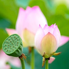 Lotus Blossom Beauty - A Serene Floral Composition.