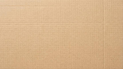 Fototapeta premium Close-up view of the rough cardboard texture highlighting the natural fibers on a flat box surface