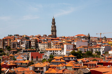 Obraz premium View of Porto Portugal With Historic Buildings and Rooftops