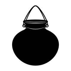 Fototapeta premium Traditional Hanging Water Pot Silhouette