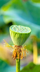 Lotus Seed Head - A Study in Green and Texture.