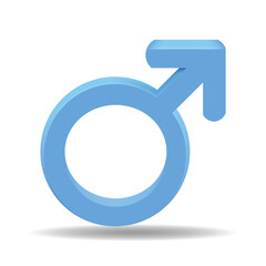 Male gender symbol illustration