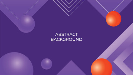Abstract geometric background featuring a modern combination of purple and orange colors, with dynamic lines, shapes, and futuristic