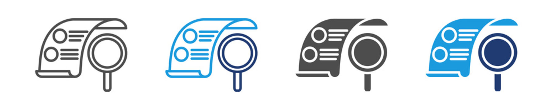 sampling frame icon set multiple style