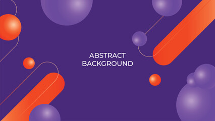 Abstract geometric background featuring a modern combination of purple and orange colors, with dynamic lines, shapes, and futuristic
