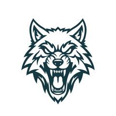 Fototapeta premium wolf head mascot logo vector design template eps 10