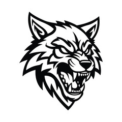 Fototapeta premium wolf head mascot logo vector design template eps 10