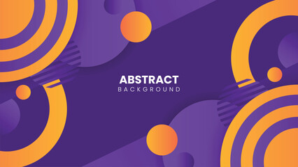Abstract geometric background featuring a modern combination of purple and orange colors, with dynamic lines, shapes, and futuristic