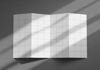 Quad Page Flyer Brochure In Out Mockup