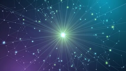 Shining star in a night sky.