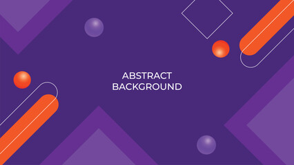 Abstract geometric background featuring a modern combination of purple and orange colors, with dynamic lines, shapes, and futuristic