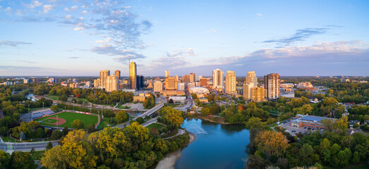 London, Ontario, Canada Skyline Over the Thames River