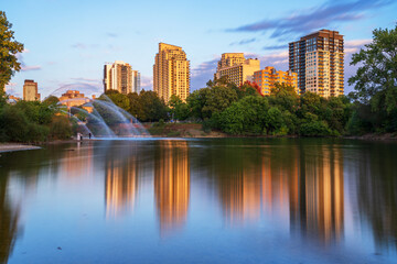 London, Ontario, Canada Skyline on the Thames River