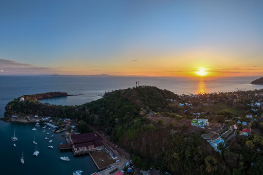 A photographic shot of the sunset over the Nosy Be crater near Dar es Salaam.Madagascar