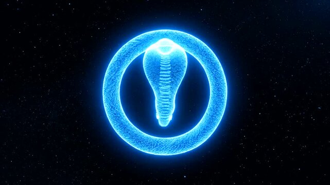 Glowing Neon Snake Animation on Black Background, Digital Art Concept.