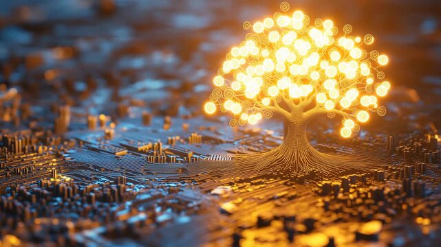 tree with bitcoins, finance, investing, crypto