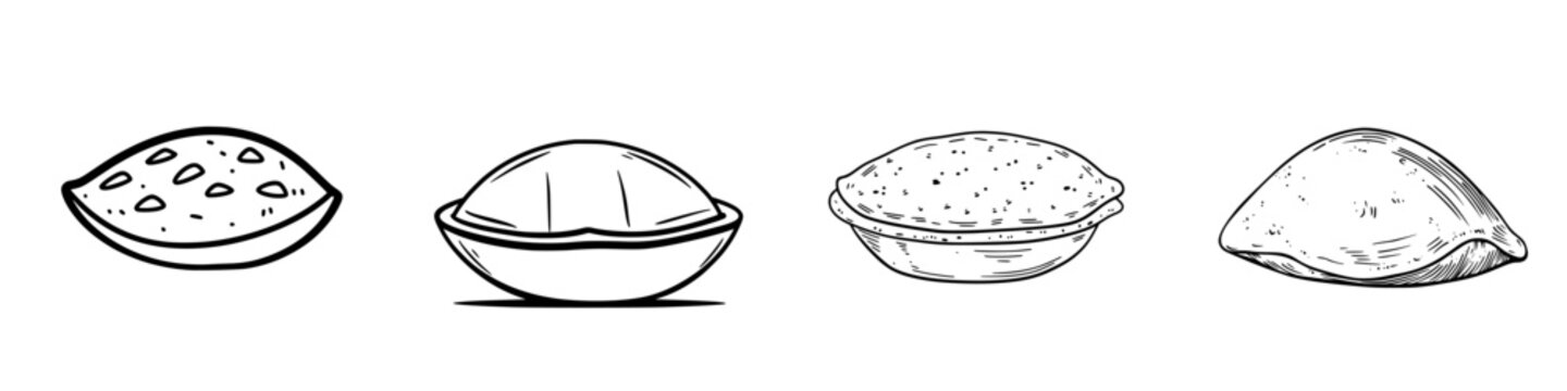 Artistic Illustration of a Pita Bread Mold