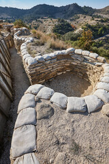 Trench. Spanish civil war, Monte Irazo position. Huesca, Aragon. Spain