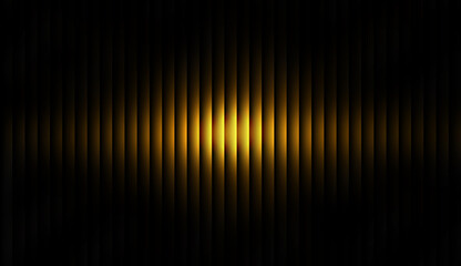Abstract digital technology background with glowing gold vertical beams on black. Futuristic cyber energy stream aesthetic with vibrant golden light rays on dark creative backdrop.