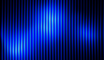 Abstract digital technology background with glowing vibrant blue vertical waves. Futuristic cyber data stream aesthetic with electric light rays and dark creative backdrop.