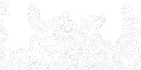 Fototapeta premium Black and white lines seamless Topographic map patterns, topography line map. Vintage outdoors style. The stylized height of the topographic map contour in lines and contours isolated on transparent.