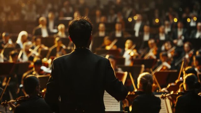 Video A person holding a conductor's baton, possibly for a musical performance or as a prop