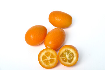 kumquat on a white background