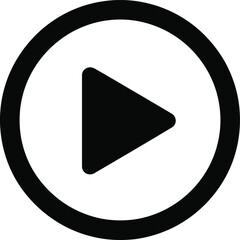 Play button icon isolated on white background