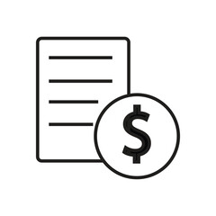 Invoice Payment Document Line Icon