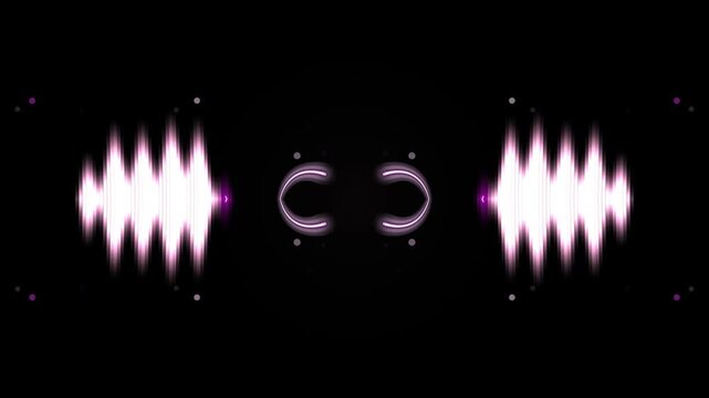 Sound wave visualization graphic design element for music audio technology industry applications and visual representation