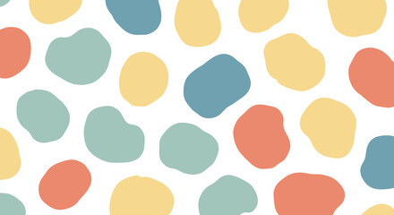Abstract Organic Shapes Pattern in Pastel Colors