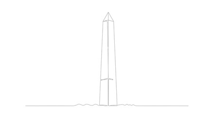 Fototapeta premium Rocket launch line art illustration