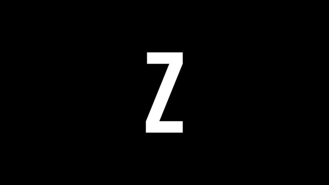 Pixel letter Z with alpha channel, pixel alphabet, 8-bit, english alphabet in pixel style with a transparent background