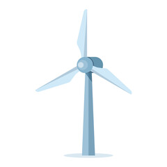 Wind turbine icon for green energy production. Creative vector illustration showing clean power, eco technology, and save the planet concept.