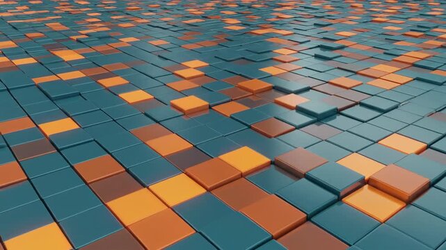 Abstract square pattern animation loop for backdrop or presentation