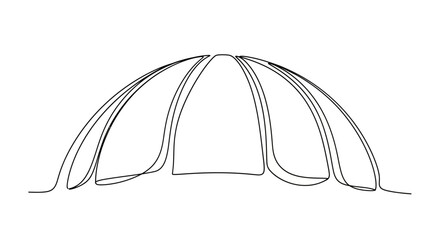 black line art drawing of a geodesic dome © Azizi