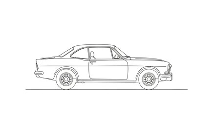 Fototapeta premium vintage sports car outline