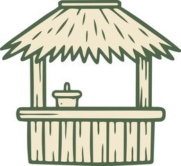 Tiki Hut Illustration
