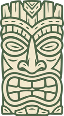 Tiki Mask Illustration