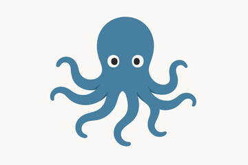 flat illustration of an octopus