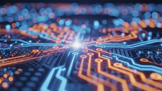 Abstract technology circuit board pattern futuristic high tech background