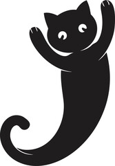 Abstract black swirl on a white background minimalist design element