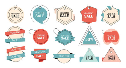 Obraz premium Collection of Sale Labels and Badges.