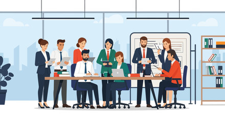 Business Team Meeting Office Discussion.