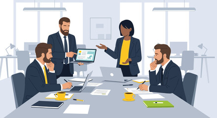 Business Team Meeting Discussion Planning.